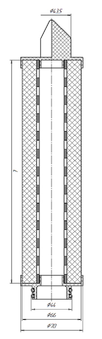 Фильтроэлемент  из полипропилена ФЭП-60-D70_АД (60 дюймов)(чертеж)
